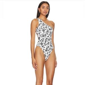 Lovers & Friends Black Floral Blossoms Swimsuit Cut Out Size XS